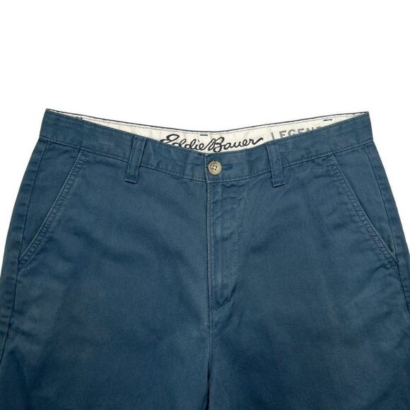 Eddie Bauer Men's Legend Wash Flat Front Khaki Shorts - Picture 3 of 10